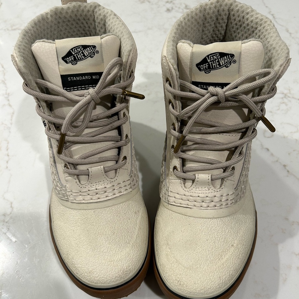 Vans Off-White and Brown Winter Boots